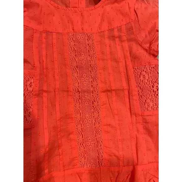 NWT Sonoma Coral Short Sleeve Top - Girls' Size 7 - Picture 3 of 4